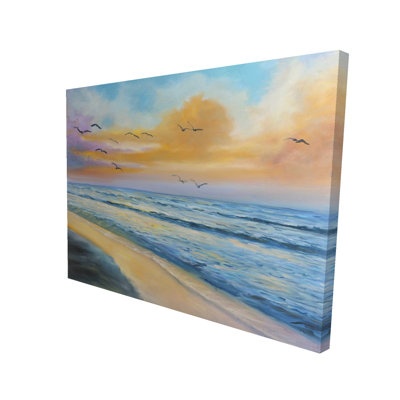 Breathtaking Tropical Sunset - Sea Blue Canvas Home Decor