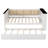 Twin Size Wood Daybed With Storage Shelves, Upholstered Backrest,USB And Trundle, White-1701180082