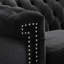 3 Seater In Black Velvet With Traditional Tufting And Spacious Interior 3 Classic Elegant Decoration
