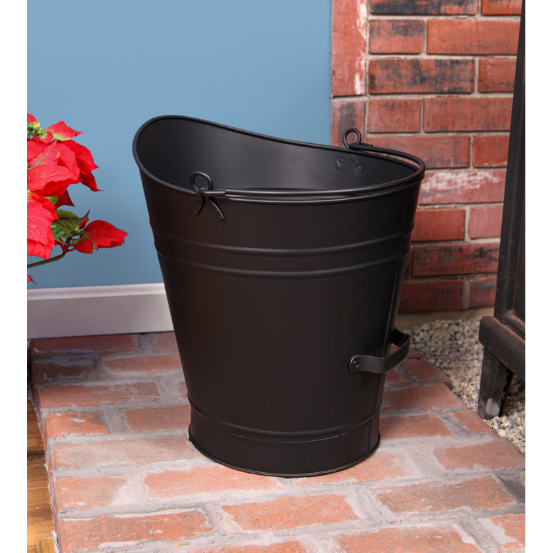 Seau à granules Pecktonville, Thermolaquage noir, H 18 po x l 17 po