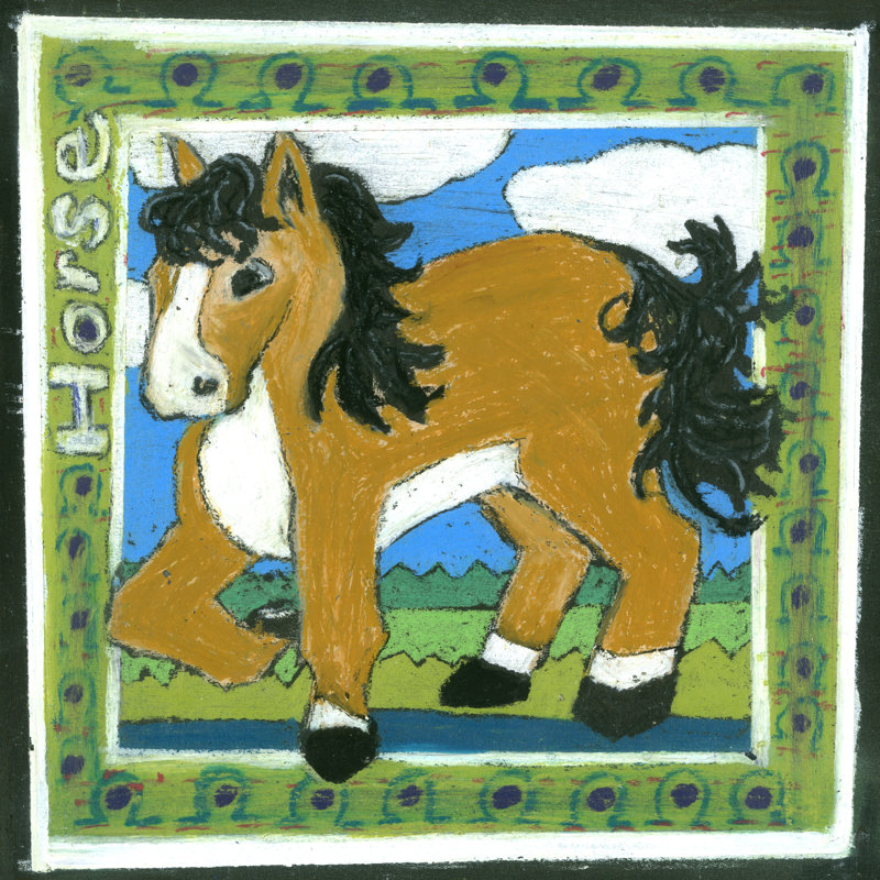 Whimsical Horse by Lisa Choate - Wrapped Canvas Print, 30cm H x 30cm W x 3.8cm D