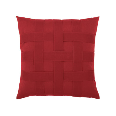 Basketweave Outdoor Square Sunbrella® Pillow Cover & Insert