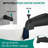 Stainless Steel Slide Bar Shower, Dual 7-Setting Heads, Matte Black, 1.8 Gpm Flow, Moisturizing Fog Mode Shower System With Drill- Steel, Rain / Massage Spray