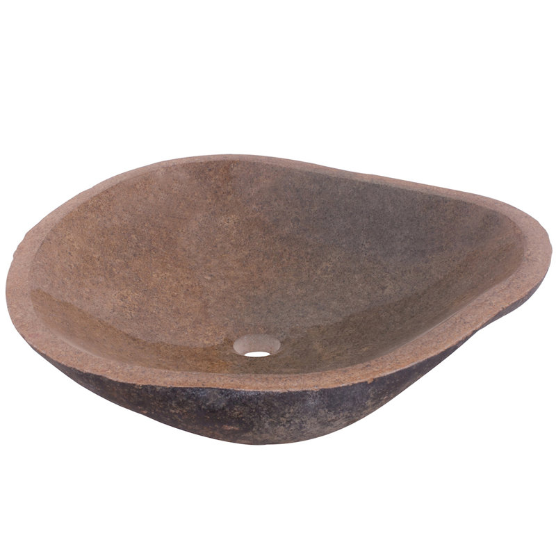 Novatto 17'' Stone Specialty Bathroom Sink, Brushed Nickel