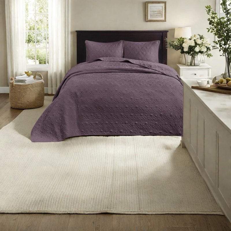 Ensembles de literie réversibles confortables en coton, très grand mauve pour la maison
