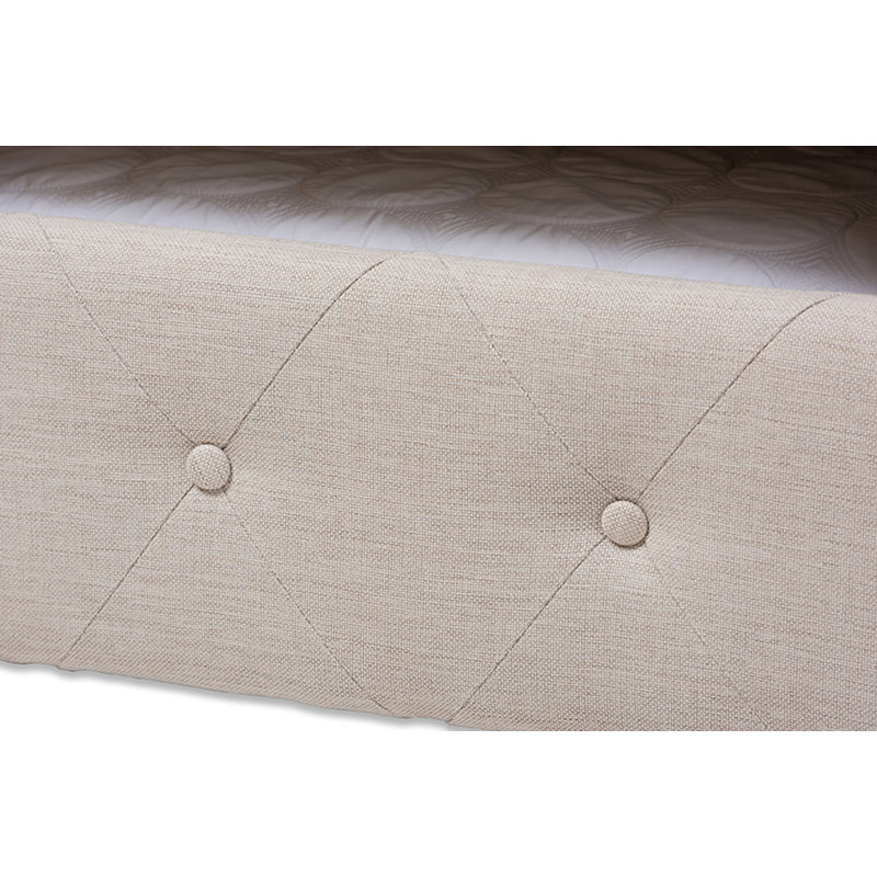 Monastiri Upholstered Daybed, Light Beige, Full