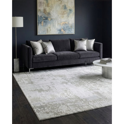 Flippen Soft Shiny Silver Area Rug