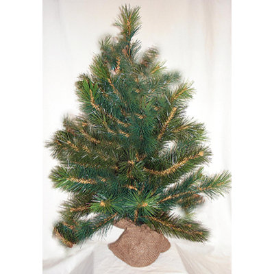 18" Medium Royal Oregon Pine Burlap Base Artificial Christmas Tree - Unlit