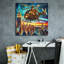 «Steampunk Helicopters Over New York» par Rey Klimt, art mural sur toile-238977112