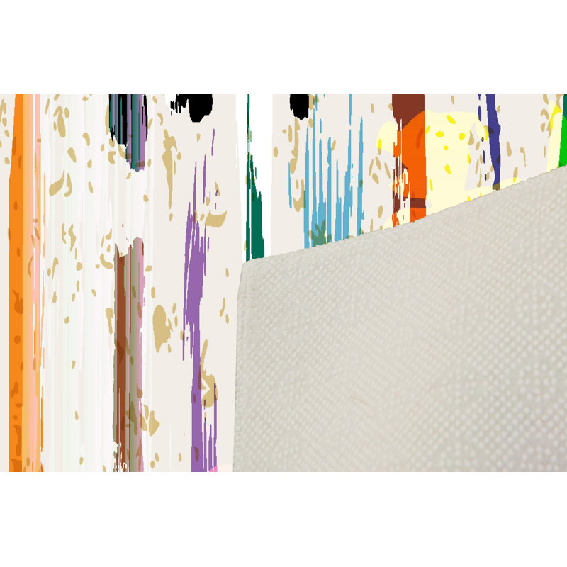 Tapis d'entrée élégant, impression numérique 3D, 3,9 x 4,9 pi | 100% polyester, antibactérien, envers en PVC antidérapant, hauteur des poils: 0,04 po, lavable à la machine, parfait pour le décor du salon et du vestibule