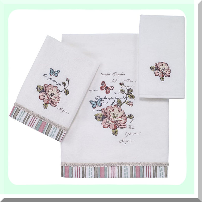 Butterfly Garden Soft Cotton Fingertip Towel - Ultra Absorbent & Stylish