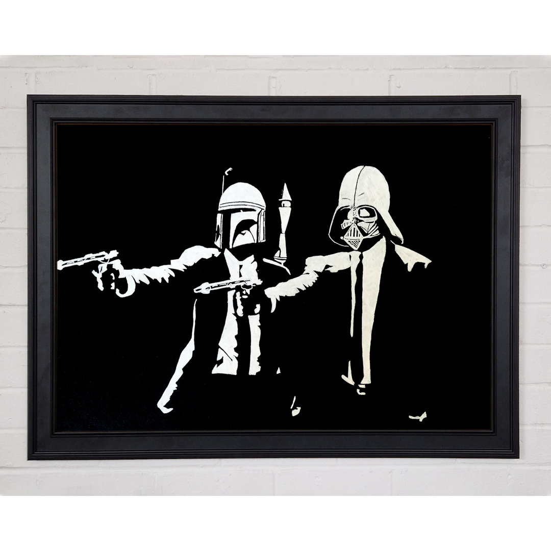 Gerahmtes Leinwandbild Star Wars Pulp Fiction