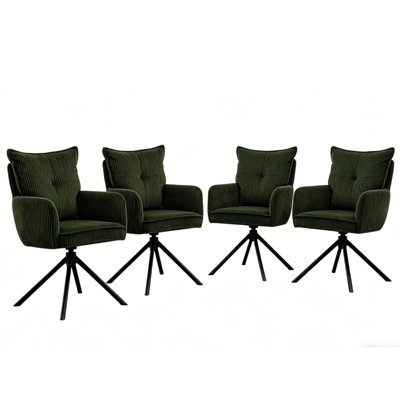 Office Chair Chair Upholstered Armchair With High Backrest For Living Room, Dressing Room,dining Room, Office(set Of 4)