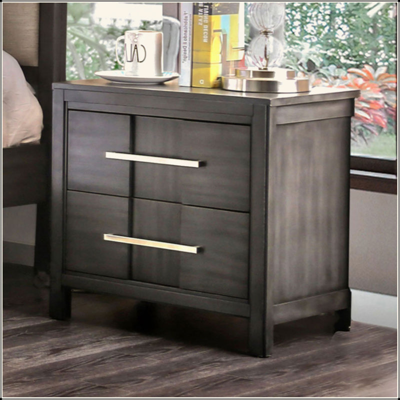 Magnifique table de chevet 1pc, Gris
