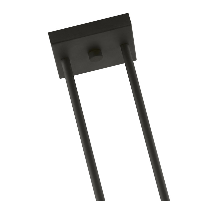 Lustre linéaire Yorick, Noir / Nickel brossé