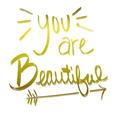" You Are Beautiful Gold Arrow "