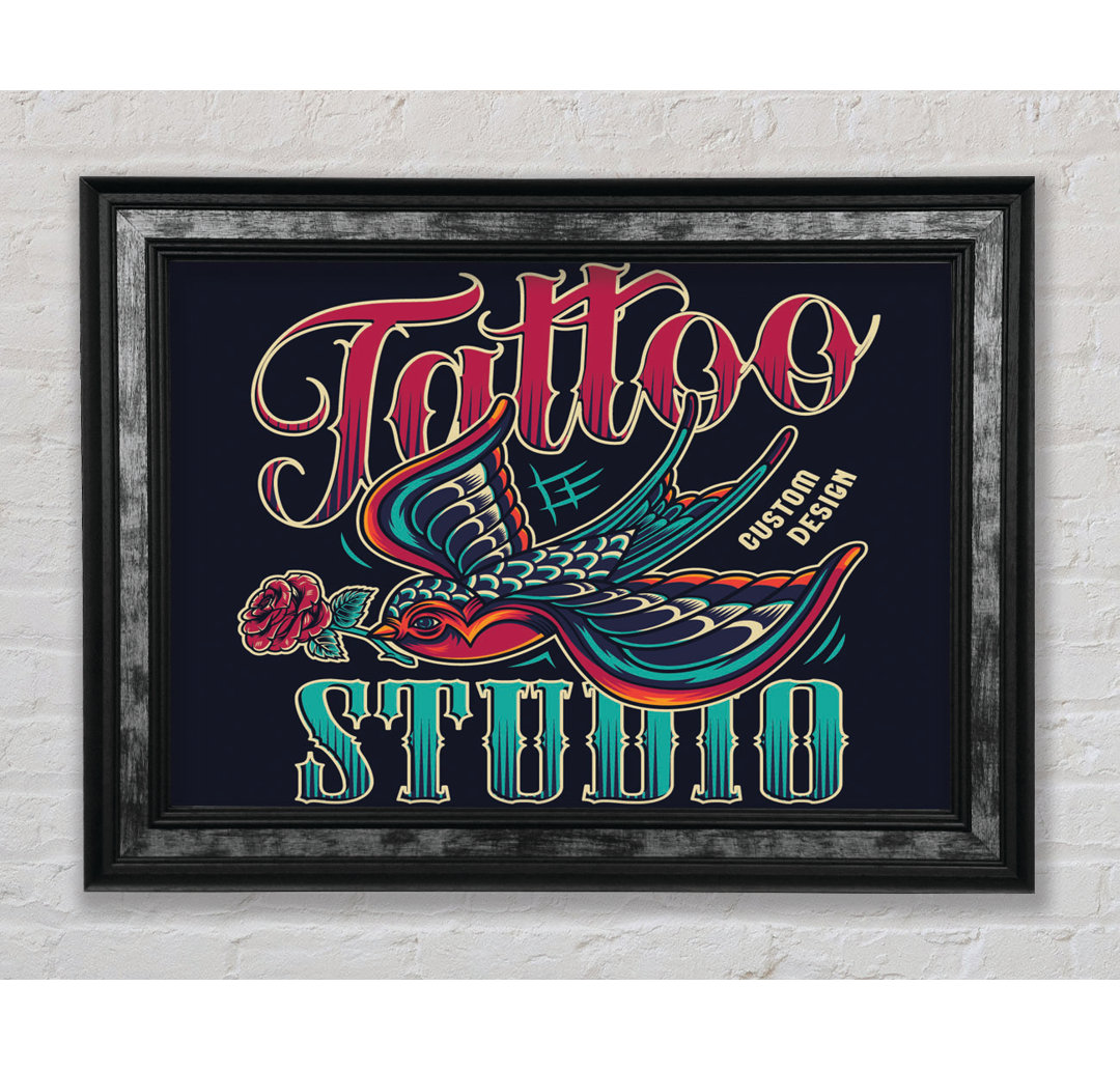 The Awesome Tattoo Studio - Einzelner Bilderrahmen Typografie