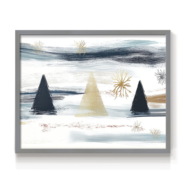 Art de Noël - CCLIV - Reproduction encadrée - Restickable, H 22 po x l 28 po, Gris