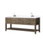 Meuble-lavabo double en chêne gris 80 po X P 22 po D, dessus en marbre de Carrare et ensemble de robinet-117970858-117970863