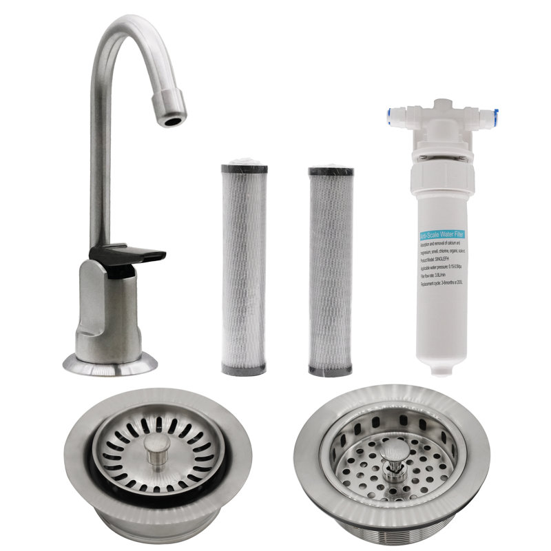 Robinet de cuisine avec distributeur de savon Westbrass, Acier inoxydable