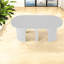 Tables de salle à manger extensibles en bois aggloméré blanc, grande table de cuisine moderne