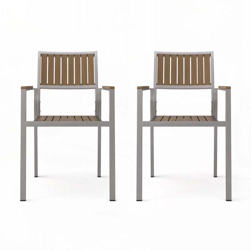 Ensemble de chaises de salle à manger en aluminium avec 4 pieds
