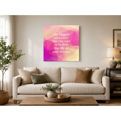 The Biggest Adventure You Can Take Is to Live the Life of Your Dreams — Distressed Chalkboard Canvas Wall Art