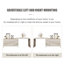 Coiffeuse avec miroir lumineux, 6 tiroirs