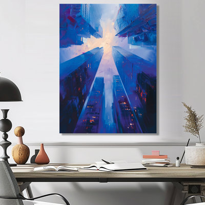 Symphonie I de Blue Perspector Skyscrapers - salon d'art mural gratte-ciel