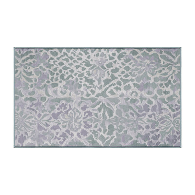 Machine Washable Blue Area Rug