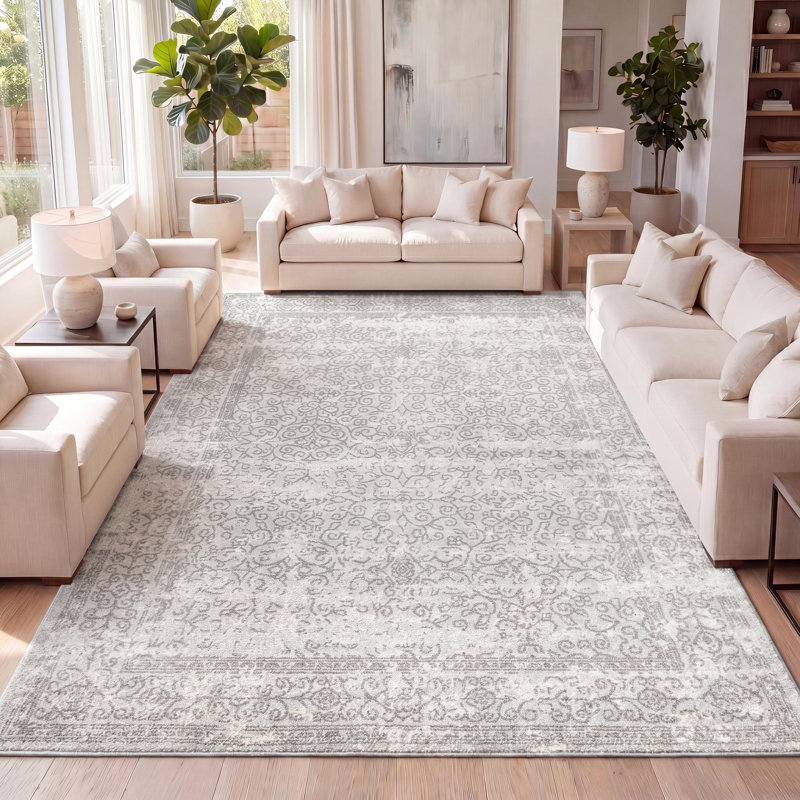 Tapis gris / gris foncé Driffield Filigree, Rectangle 3 pi x 5 pi