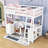 Karthika Wood Loft Bed With U-Shaped Desk, Drawers,Ladder And Storage Shelves-48948150