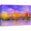 Neon Purple, Orange & Yellow Paint Stroke Forest Trees Nature Illustrations Modern Art Landscape-102297638-102297642