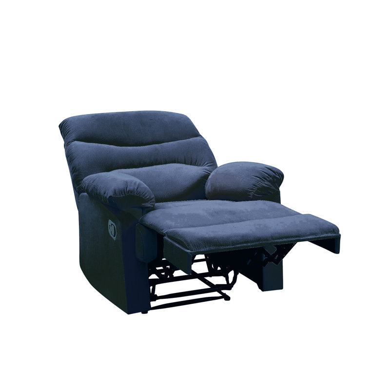 Fauteuil inclinable avec accoudoirs coussinés, Bleu