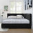 Full Size Upholstered Tufted  Bed Frame, Sofa Bed Frame With Comfortable Backrest And Armrests, Full Size Bed For Bedroom, Living Room,Velvet(80.5''*59''*30.5'')-431324675-431324674