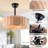 Beauchamp 18.9" W Rattan Caged Ceiling Fan