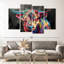 «Colorful Highland Cow», reproduction sur toile-750753020