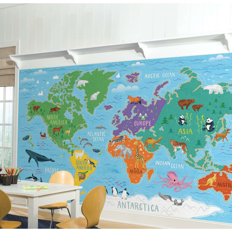 Papier peint adhésif mural World Map