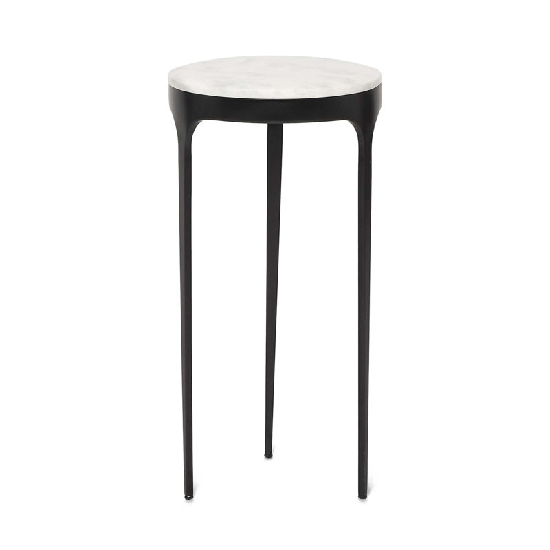 Table de bout Camilla, Jade glacé, Noir mat, H 22 po x l 11 po x P 11 po