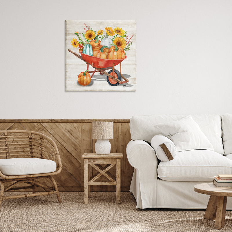 «Rustic Harvest Wagon» par Paul Brent, H 30 po x l 30 po
