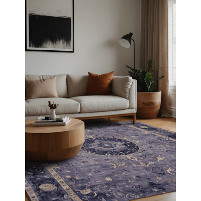 Tapis mauve lavable à la machine