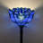 Gamino Tiffany Torch Floor Lamp Blue Stained Glass Baroque Style Lavender LED Bulb Included 12"W*12"D*66"H