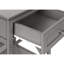 Grey Veneer Accent Table With 2 Tier Storage And For Bedroom Living Room Decoration End In Veneer, Drawer Shelf