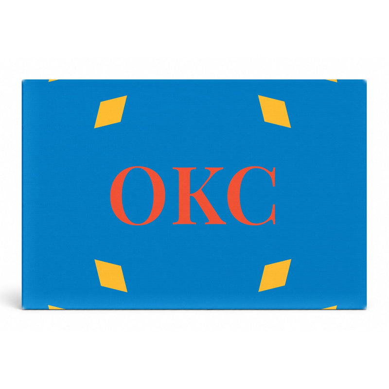 «Basketball City Colors Luxury Diamond Monogram», art mural sur toile, 12" H x 18" W