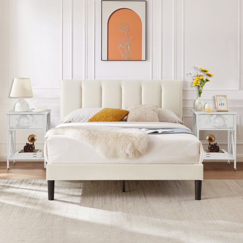 Dejsha Steel Piece Bedroom Set, Full, White