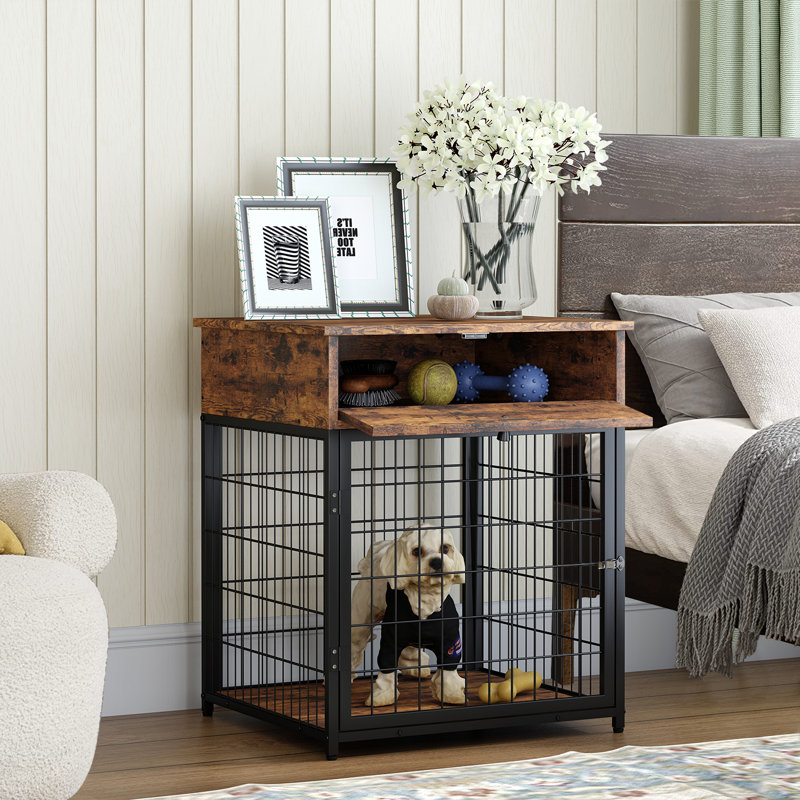 Caisse pour animaux Charee, Brun rustique, Cage