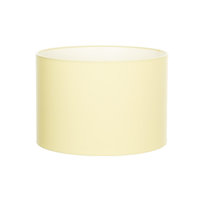 Cotton Drum Lamp Shade ( Screw On ), Lemon Yellow, 30cm H x 30cm W x 30cm D