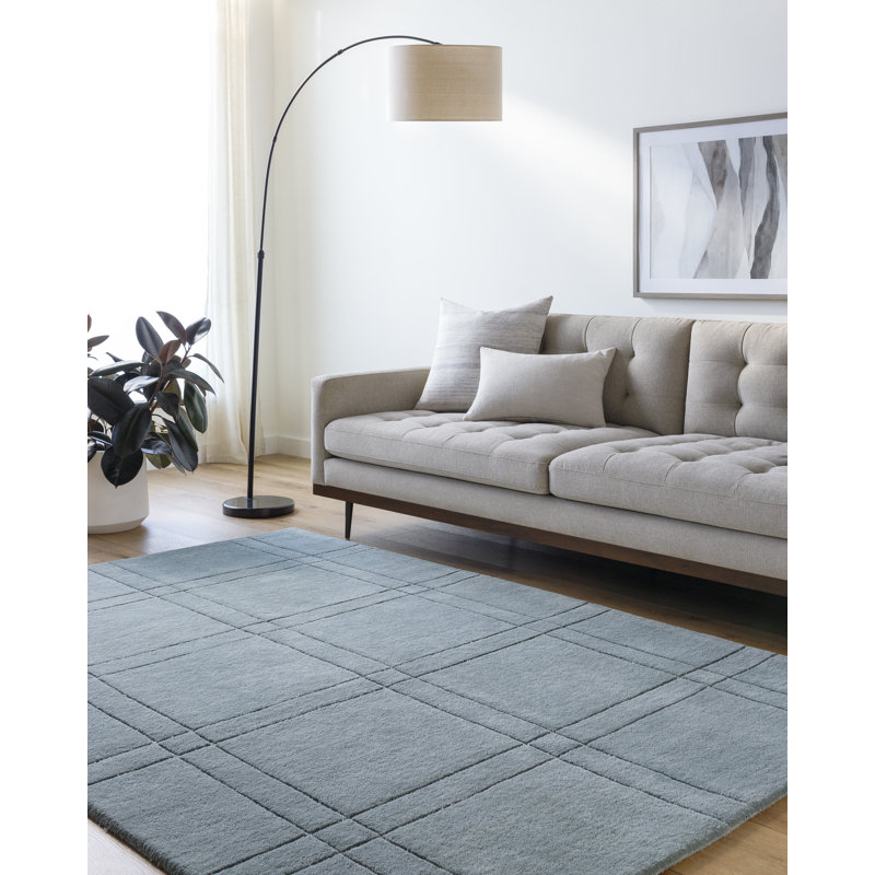 Sioeli Wool Geometric Indoor Rug, Rectangle 8' x 10'