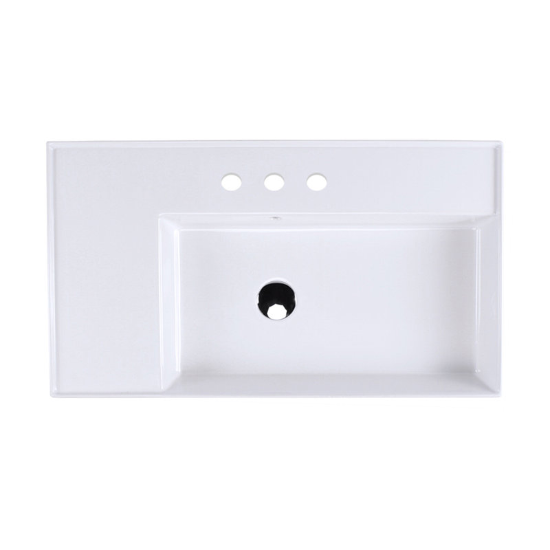 Aquaotto 32'' L Bathroom Sink, 3 Hole - 8" Centers