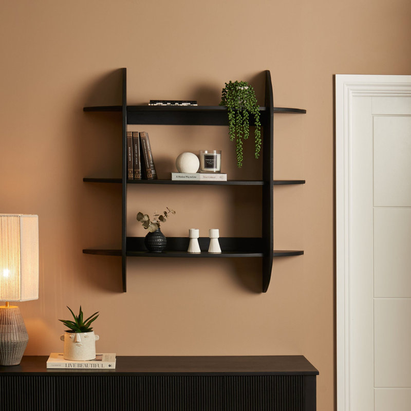 100cm W Solid Wood Wall Mounted Shelving Unit